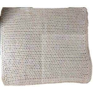 Handmade Crocheted Baby Blanket Afghan‎ Light Blue Soft 29 x 28 in Baby Shower